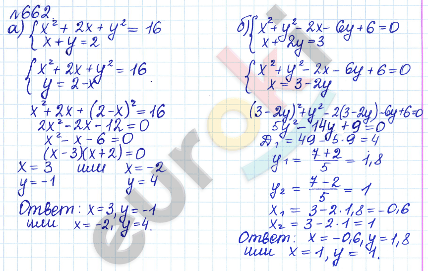 Алгебра 8 класс. ФГОС Дорофеев, Суворова Задание 662