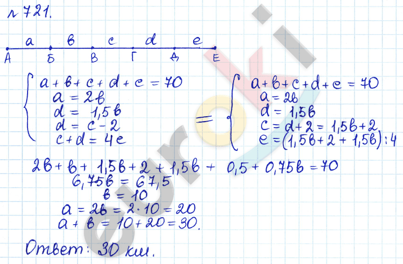 Алгебра 8 класс. ФГОС Дорофеев, Суворова Задание 721