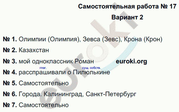 Русский язык 5 класс. Тематический контроль Гулеватая, Соловьева, Цыбулько Вариант 2