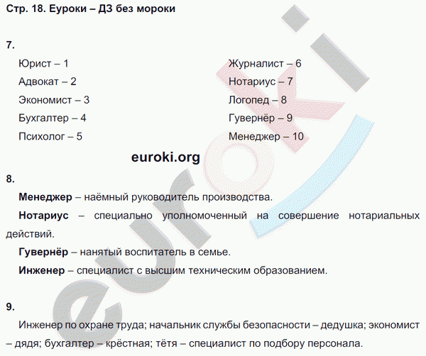 Рабочая тетрадь по обществознанию 7 класс. ФГОС Cоболева Страница 18