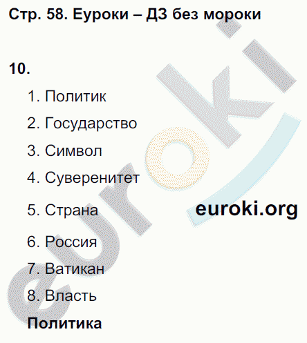 Рабочая тетрадь по обществознанию 7 класс. ФГОС Cоболева Страница 58