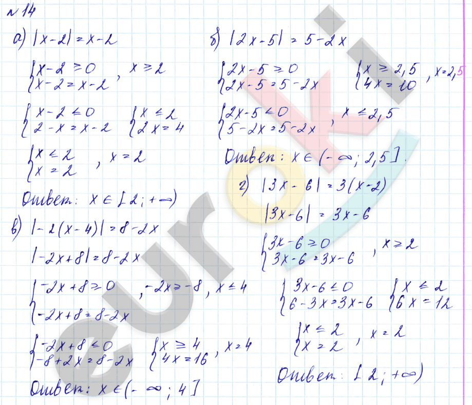 Дидактические материалы по алгебре 9 класс Евстафьева, Карп Задание 14