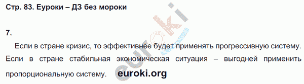 Рабочая тетрадь по обществознанию 8 класс. ФГОС Котова, Лискова Страница 83