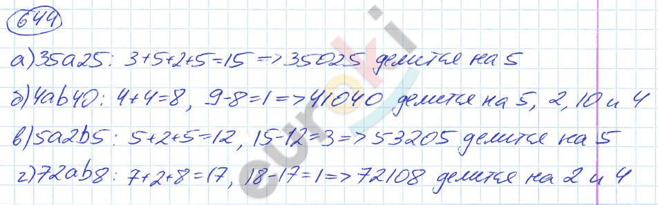 Математика 5 класс. ФГОС Никольский Задание 644