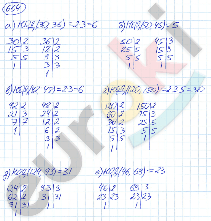 Математика 5 класс. ФГОС Никольский Задание 664