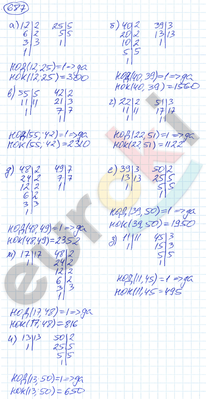 Математика 5 класс. ФГОС Никольский Задание 687
