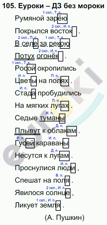 Русский язык 3 класс. Часть 1, 2, 3 Каленчук, Чуракова Задание 105