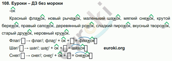 Русский язык 3 класс. Часть 1, 2, 3 Каленчук, Чуракова Задание 108