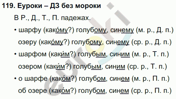 Русский язык 3 класс. Часть 1, 2, 3 Каленчук, Чуракова Задание 119