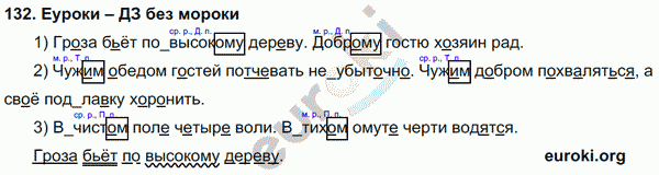 Русский язык 3 класс. Часть 1, 2, 3 Каленчук, Чуракова Задание 132