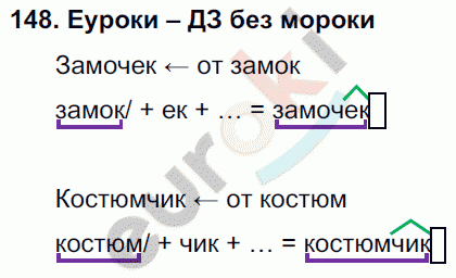 Русский язык 3 класс. Часть 1, 2, 3 Каленчук, Чуракова Задание 148