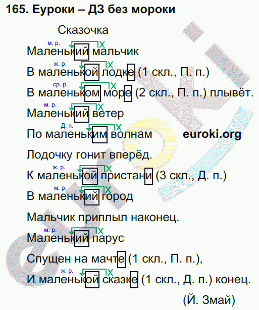 Русский язык 3 класс. Часть 1, 2, 3 Каленчук, Чуракова Задание 165