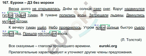 Русский язык 3 класс. Часть 1, 2, 3 Каленчук, Чуракова Задание 167