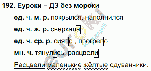 Русский язык 3 класс. Часть 1, 2, 3 Каленчук, Чуракова Задание 192