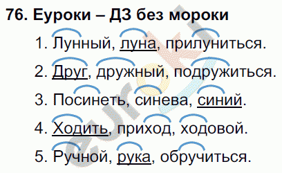 Русский язык 3 класс. Часть 1, 2, 3 Каленчук, Чуракова Задание 76