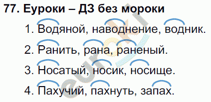 Русский язык 3 класс. Часть 1, 2, 3 Каленчук, Чуракова Задание 77