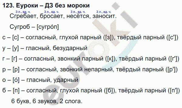 Русский язык 4 класс. Часть 1, 2, 3 Каленчук, Чуракова Задание 123