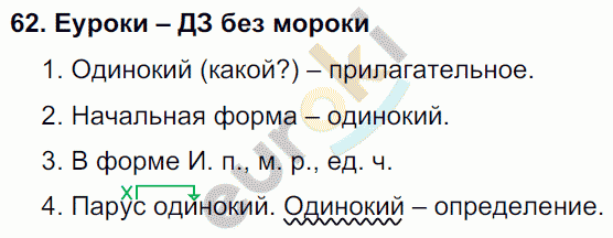 Русский язык 4 класс. Часть 1, 2, 3 Каленчук, Чуракова Задание 62