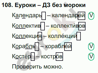 Русский язык 4 класс. Часть 1, 2, 3 Каленчук, Чуракова Задание 108