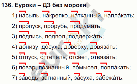 Русский язык 4 класс. Часть 1, 2, 3 Каленчук, Чуракова Задание 136