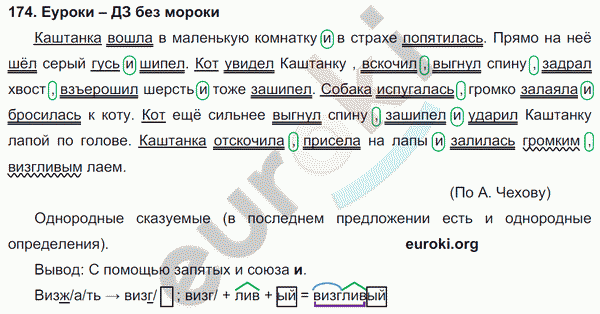 Русский язык 4 класс. Часть 1, 2, 3 Каленчук, Чуракова Задание 174