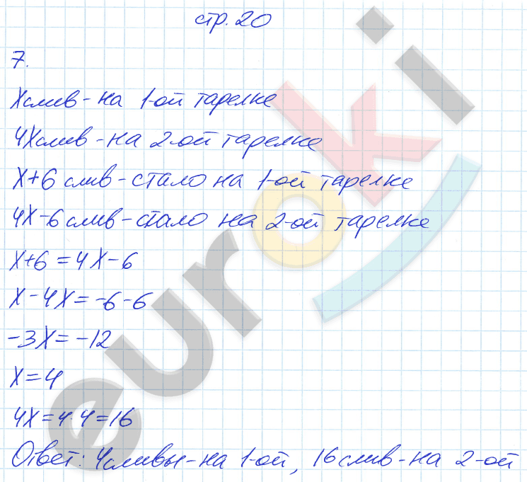 Рабочая тетрадь по алгебре 7 класс. Часть 1, 2 Мерзляк, Полонский, Якир Страница 20