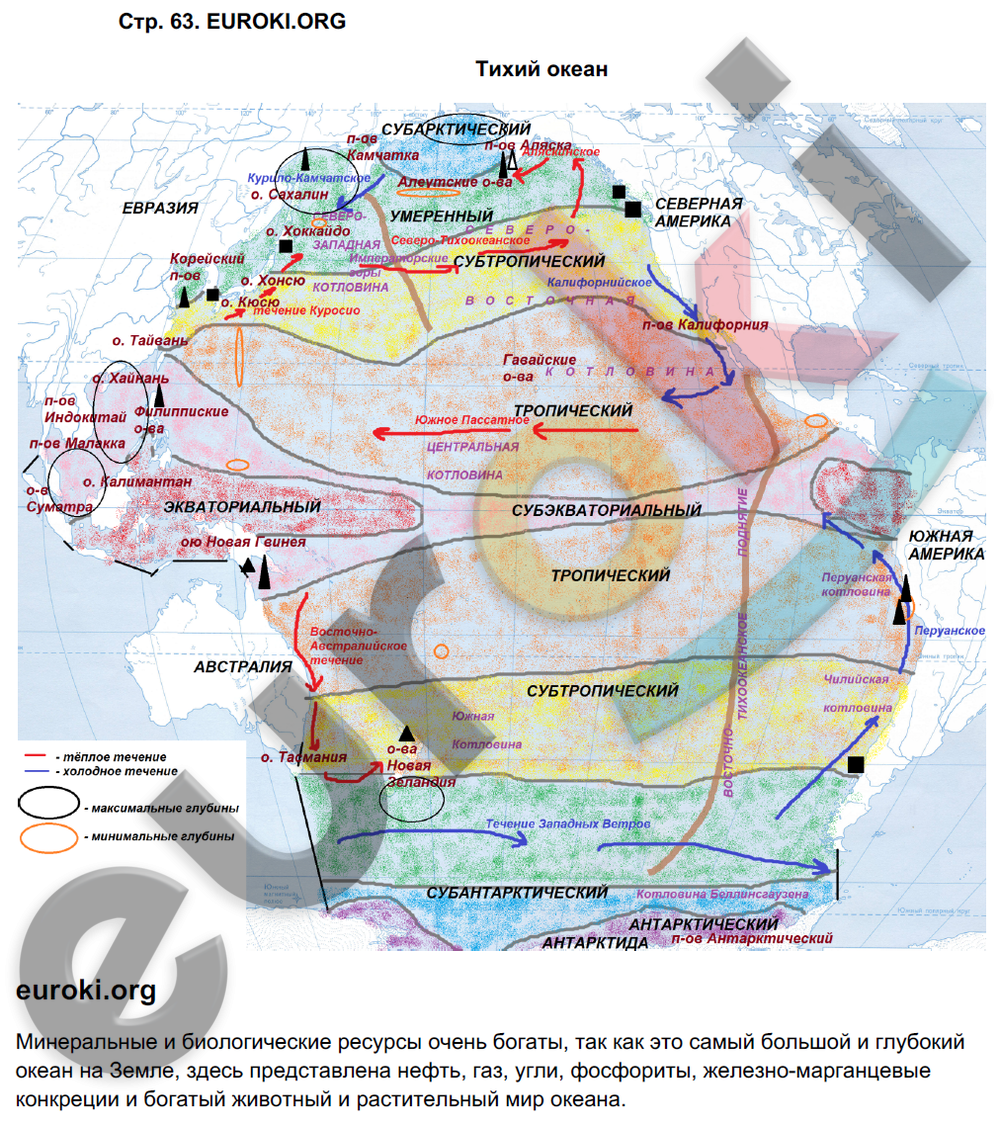 Рабочая тетрадь по географии 7 класс. ФГОС Сиротин Страница 63
