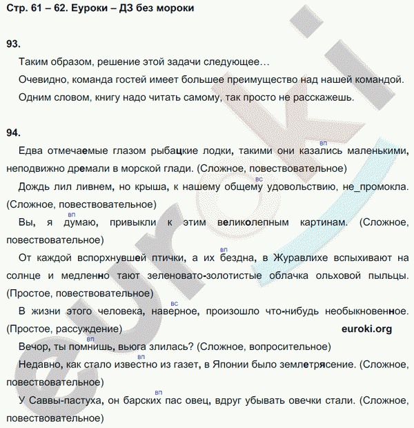 Рабочая тетрадь по русскому языку 8 класс Ефремова Страница 62