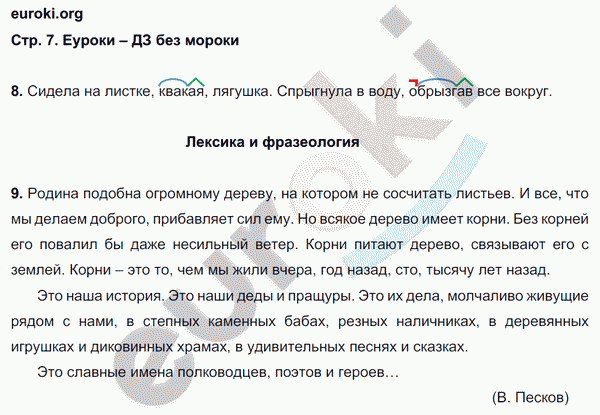 Рабочая тетрадь по русскому языку 8 класс Ефремова Страница 7