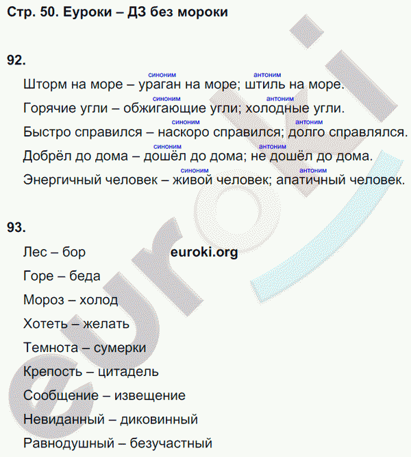 Рабочая тетрадь по русскому языку 5 класс Ефремова Страница 50