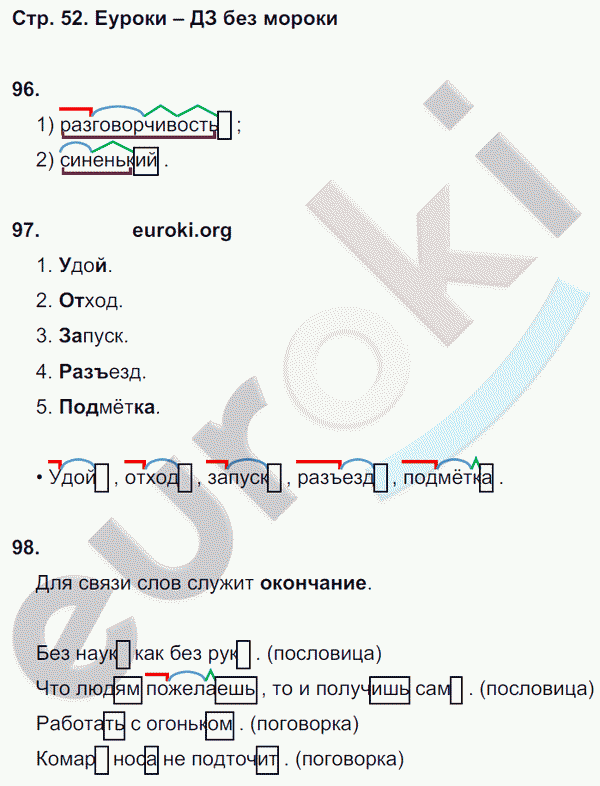 Рабочая тетрадь по русскому языку 5 класс Ефремова Страница 52