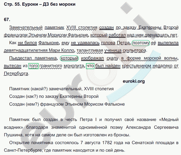 Рабочая тетрадь по русскому языку 9 класс Ефремова Страница 55