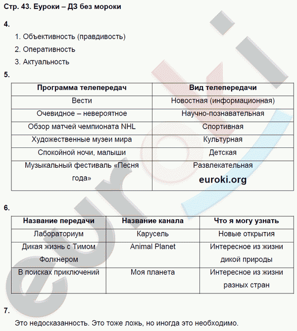 Рабочая тетрадь по обществознанию 5 класс. ФГОС Соболева, Трухина Страница 43