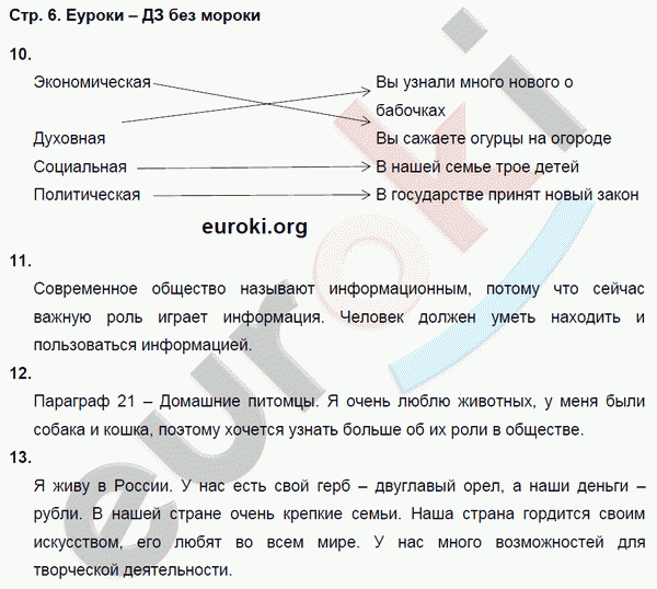 Рабочая тетрадь по обществознанию 5 класс. ФГОС Соболева, Трухина Страница 6