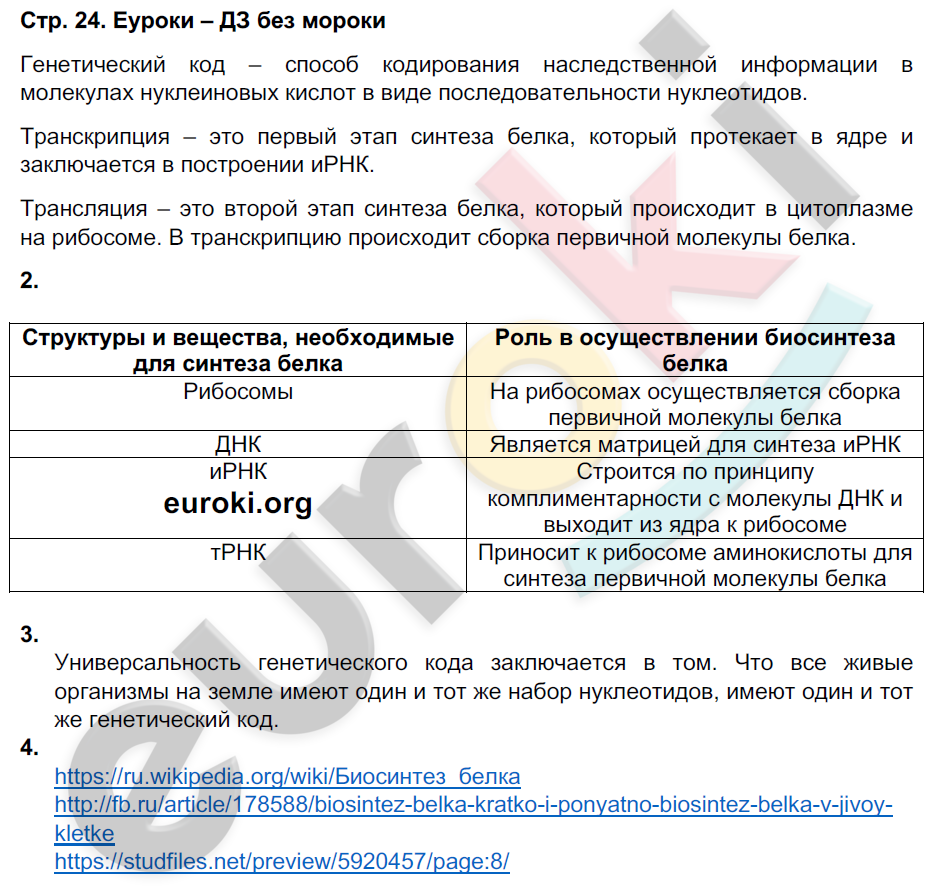 Рабочая тетрадь по биологии 9 класс Пасечник, Швецов Страница 24