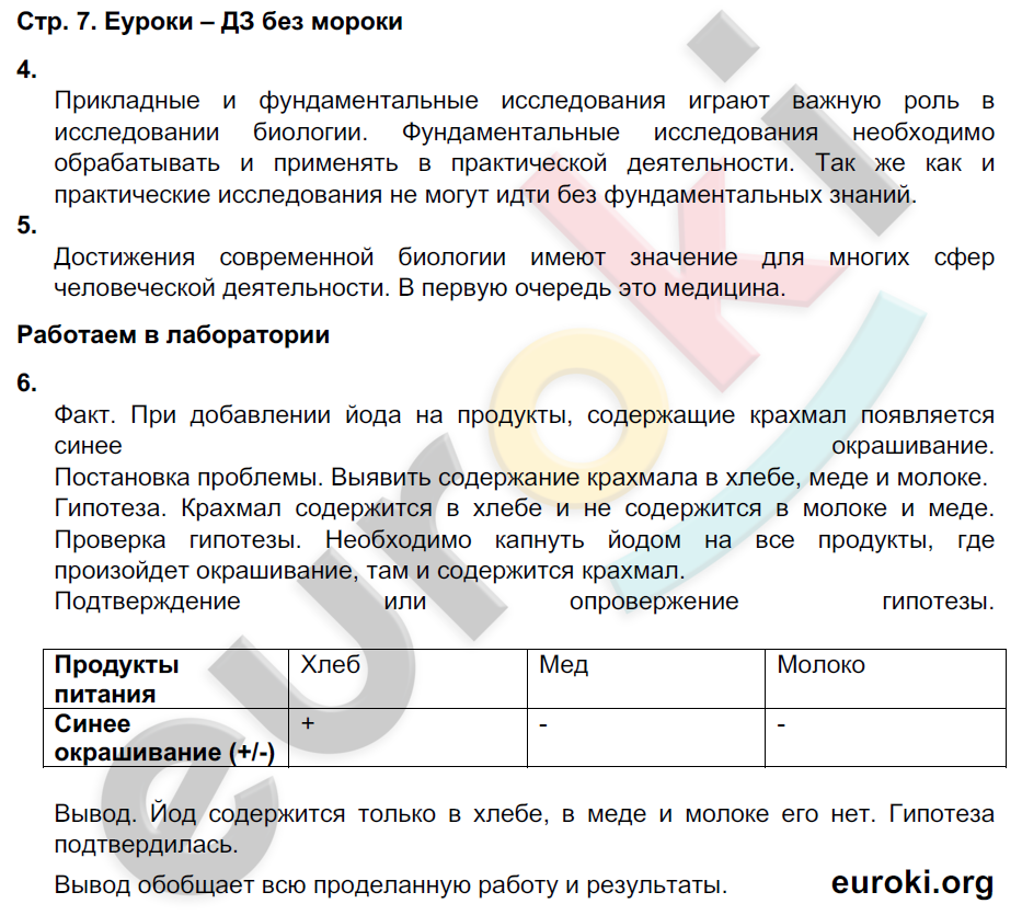 Рабочая тетрадь по биологии 9 класс Пасечник, Швецов Страница 7