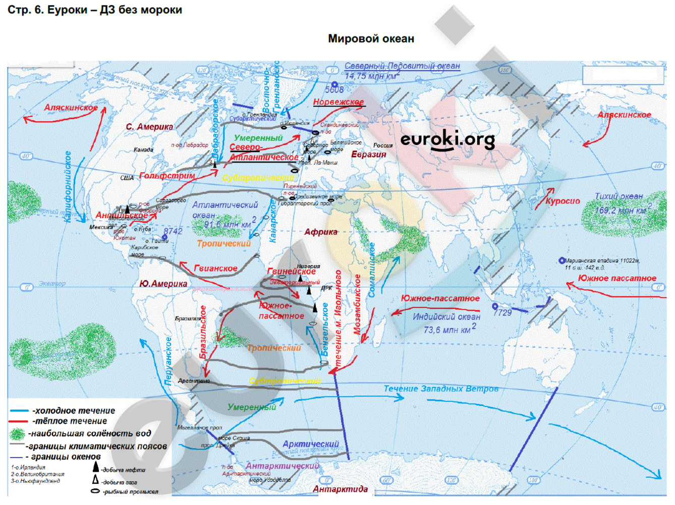 Контурные карты по географии 7 класс Румянцев Страница 6
