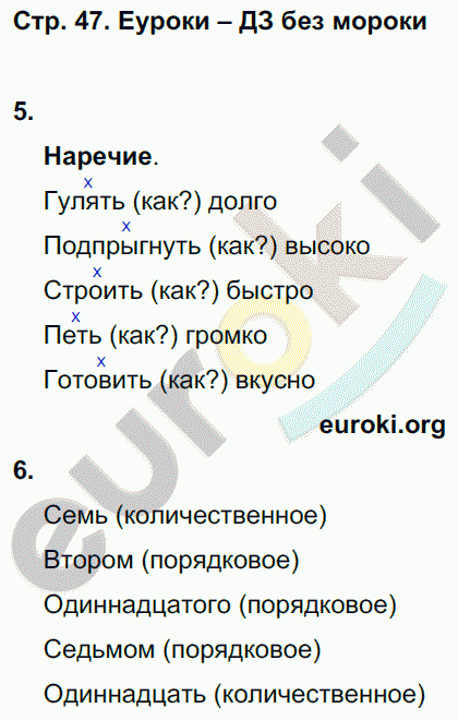 Тетрадь для контрольных работ по русскому языку 4 класс. ФГОС Романова, Петленко Страница 47