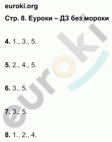 Тетрадь для контрольных работ по русскому языку 4 класс. ФГОС Романова, Петленко Страница 8