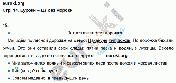 Рабочая тетрадь по русскому языку 3 класс. Часть 1, 2. ФГОС Рамзаева Страница 14