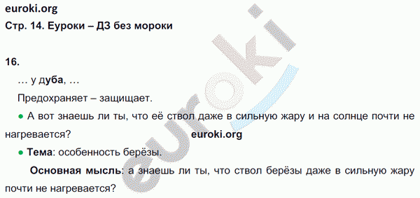 Рабочая тетрадь по русскому языку 4 класс. Часть 1, 2 Рамзаева Страница 14