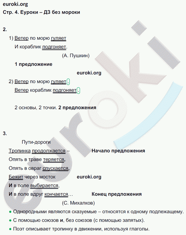 Рабочая тетрадь по русскому языку 4 класс. Часть 1, 2 Рамзаева Страница 4