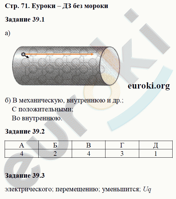 Рабочая тетрадь по физике 8 класс. ФГОС Ханнанова Страница 71