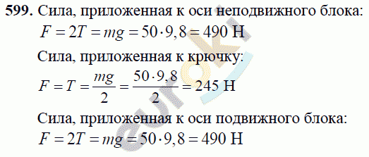 Физика 7 класс Перышкин (сборник задач) Задание 599