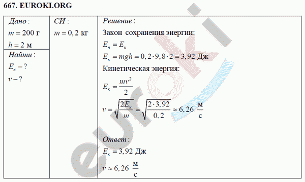 Физика 7 класс Перышкин (сборник задач) Задание 667