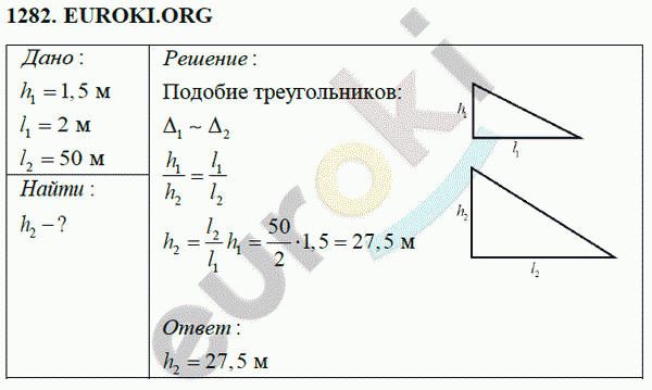 Физика 8 класс Перышкин (сборник задач) Задание 1282