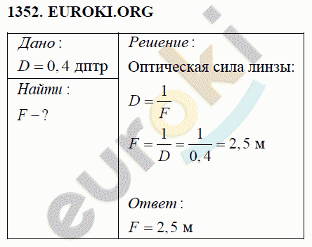 Физика 8 класс Перышкин (сборник задач) Задание 1352