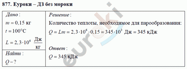 Физика 8 класс Перышкин (сборник задач) Задание 877