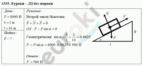 Физика 9 класс Перышкин (сборник задач) Задание 1535