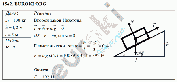 Физика 9 класс Перышкин (сборник задач) Задание 1542